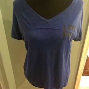 PINK by Victoria Secret Blue V-Neck